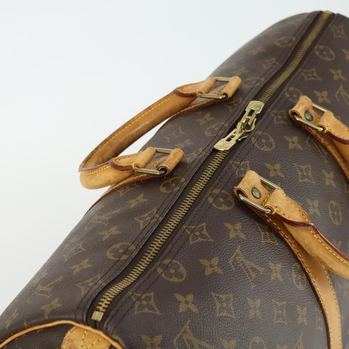 Louis Vuitton Keepall Bag Monogram Canvas Brown Canvas Travel Bag Bag (Pre-Owned)