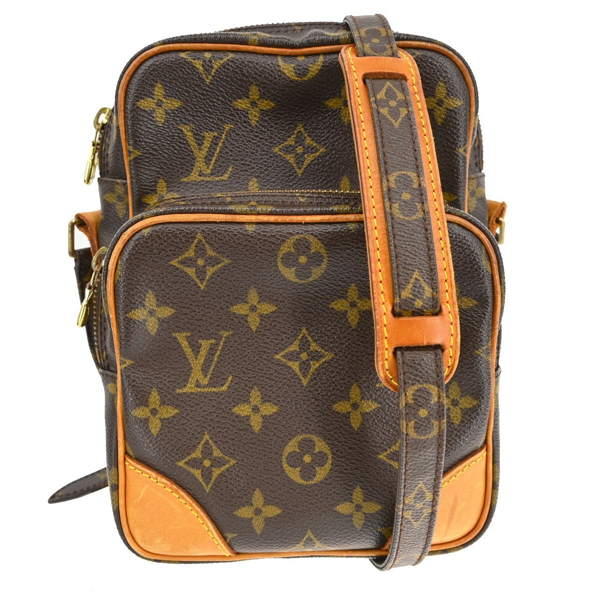 Louis Vuitton Amazone Bag Monogram Canvas Brown Canvas Shoulder Bag Bag (Pre-Owned)