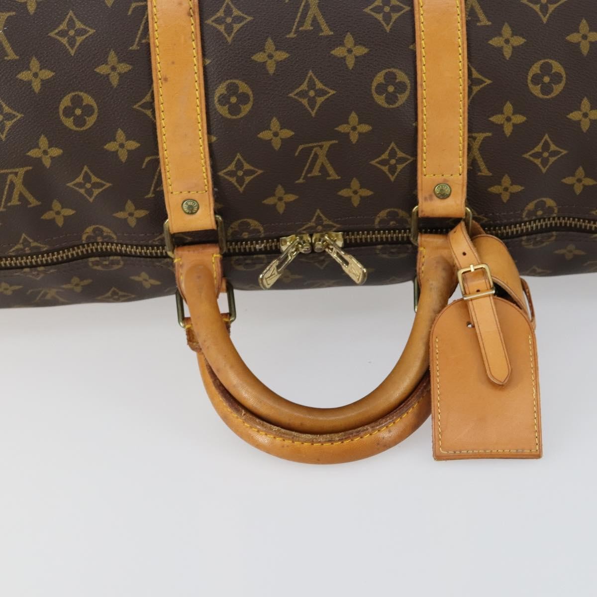 Louis Vuitton Keepall Bag Monogram Canvas Brown Canvas Travel Bag Bag (Pre-Owned)
