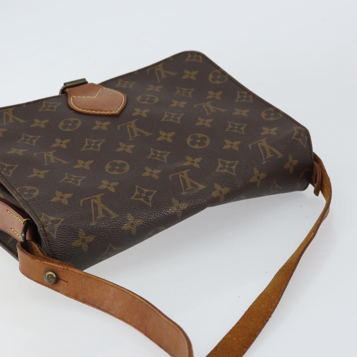Louis Vuitton Cartouchiere Handbag Monogram Canvas Brown Canvas Shoulder Bag Bag (Pre-Owned)