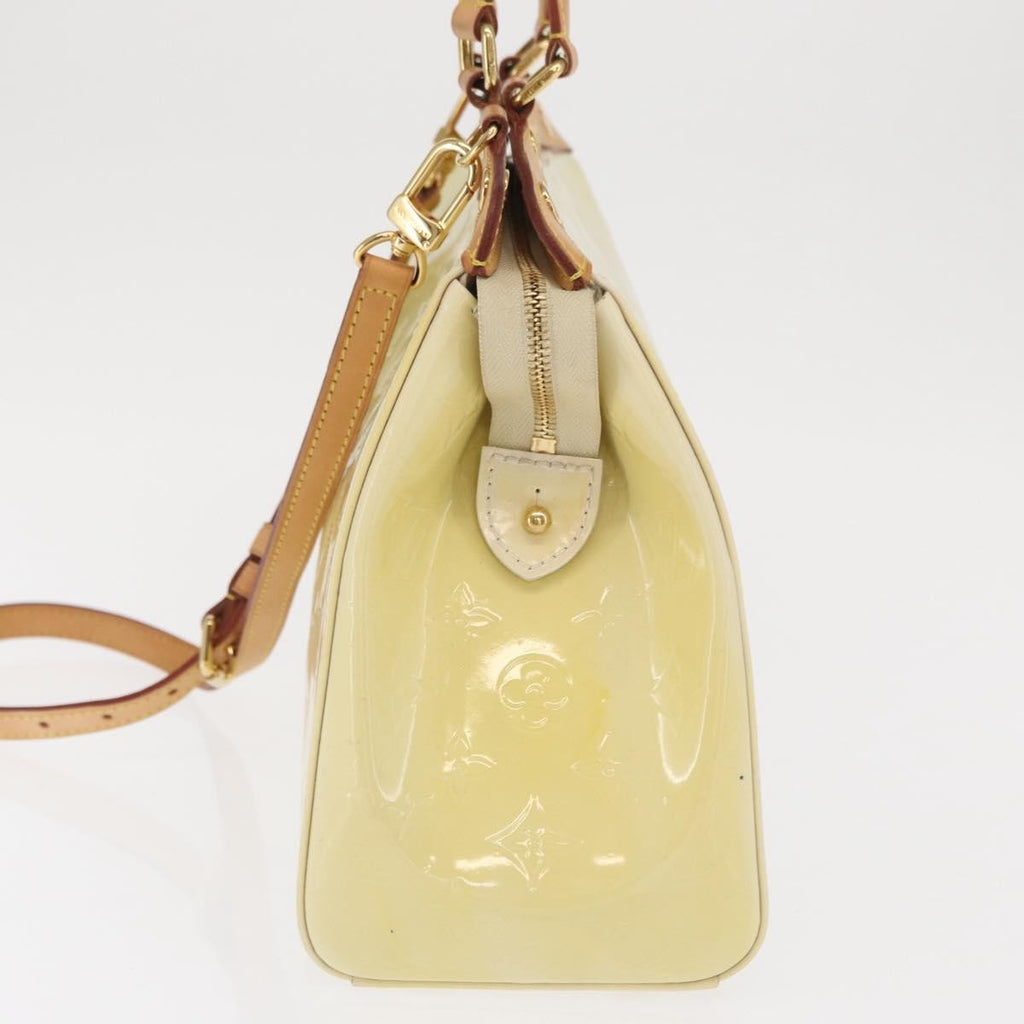 Louis Vuitton Brea Handbag Monogram Vernis Beige Patent_Leather Handbag (Pre-Owned)