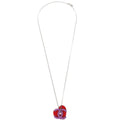 Chanel Cc And Heart Pendant Necklace Metal Silver Silver_Plated Necklace Jewelry (Pre-Owned)
