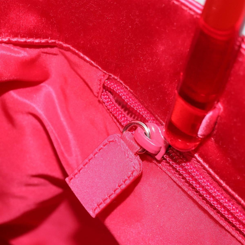 Prada Vintage Handbag Satin Red Satin Handbag (Pre-Owned)