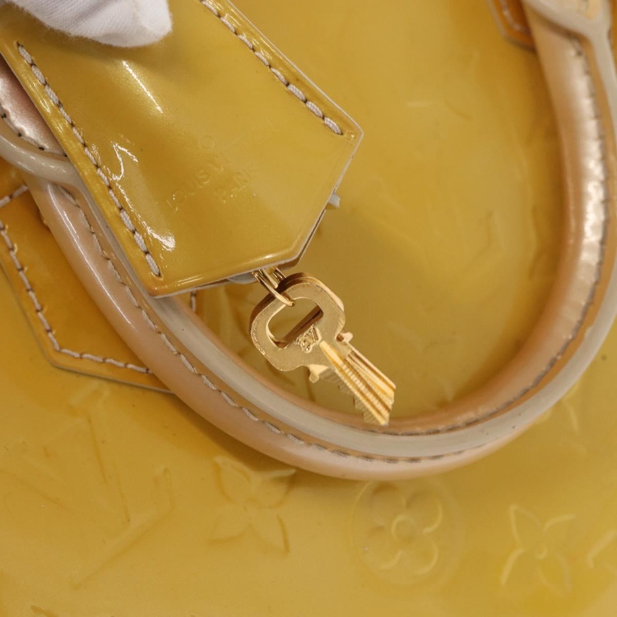 Louis Vuitton Alma Handbag Patent Leather Yellow Patent_Leather Handbag (Pre-Owned)