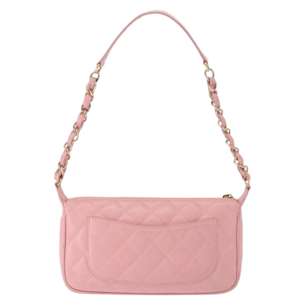 Chanel Timeless Cc Chain Shoulder Bag Quilted Caviar Pink Leather Shoulder Bag Bag (Pre-Owned)