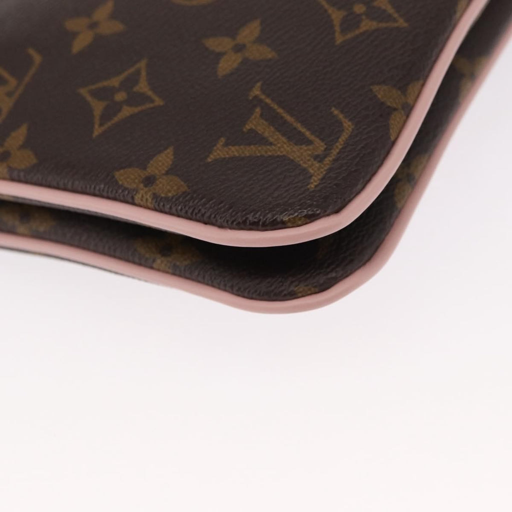 Louis Vuitton Double Zip Pochette Limited Edition Vivienne Xmas Monogram Canvas Brown Canvas Clutche & Pouche Bag (Pre-Owned)