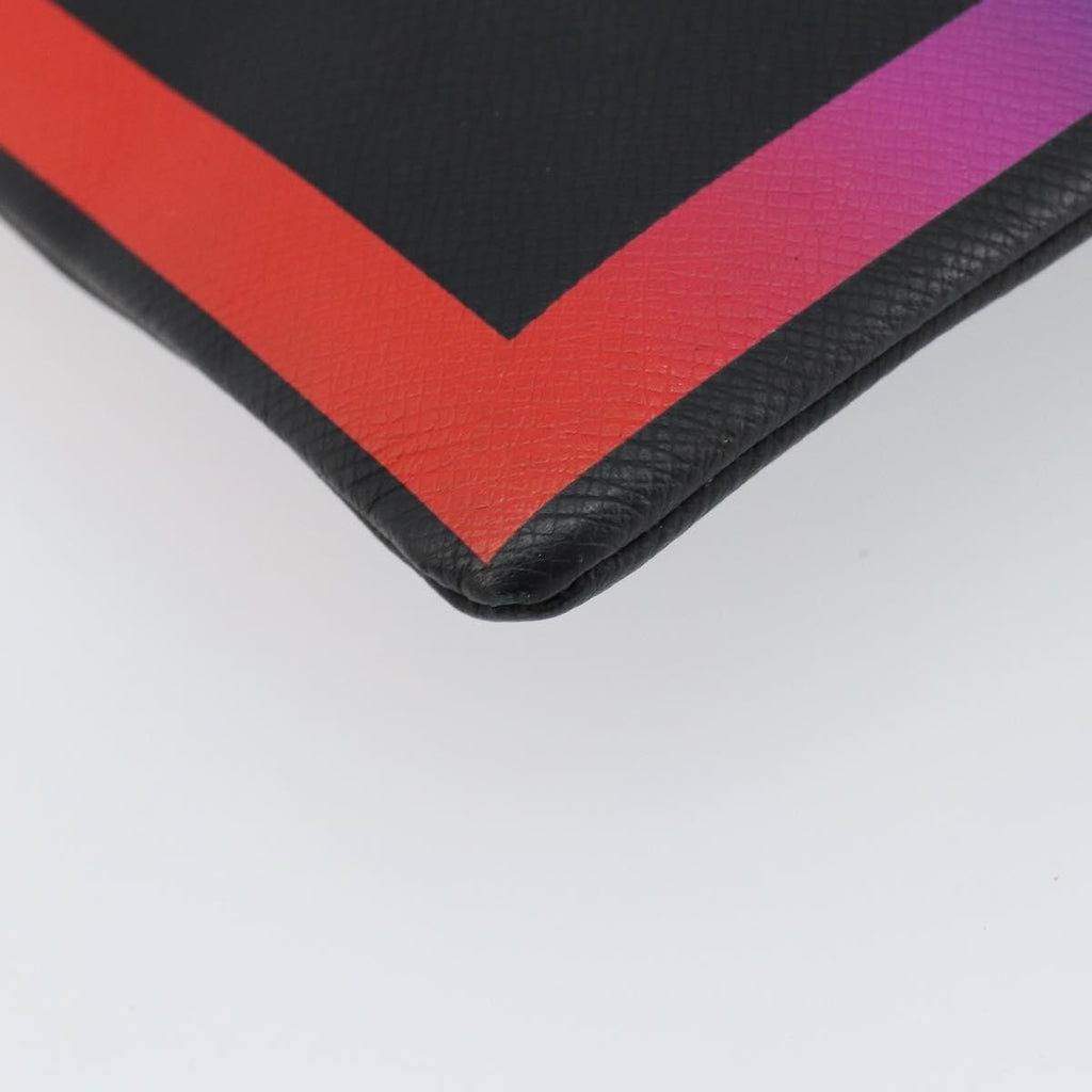 Louis Vuitton Pochette A4 Rainbow Taiga Leather Black Leather Clutche & Pouche Bag (Pre-Owned)