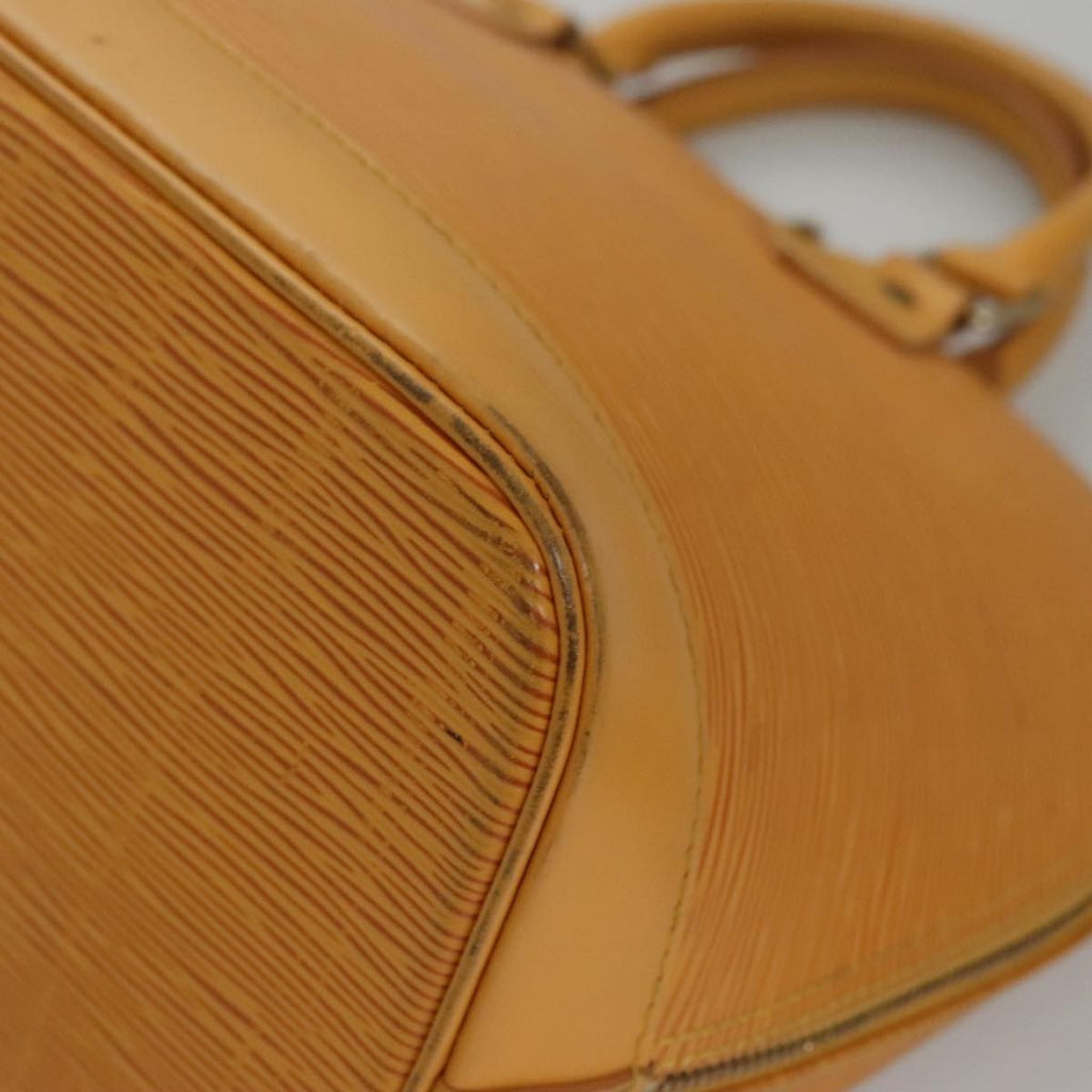 Louis Vuitton Alma Handbag Epi Leather Yellow Leather Handbag (Pre-Owned)