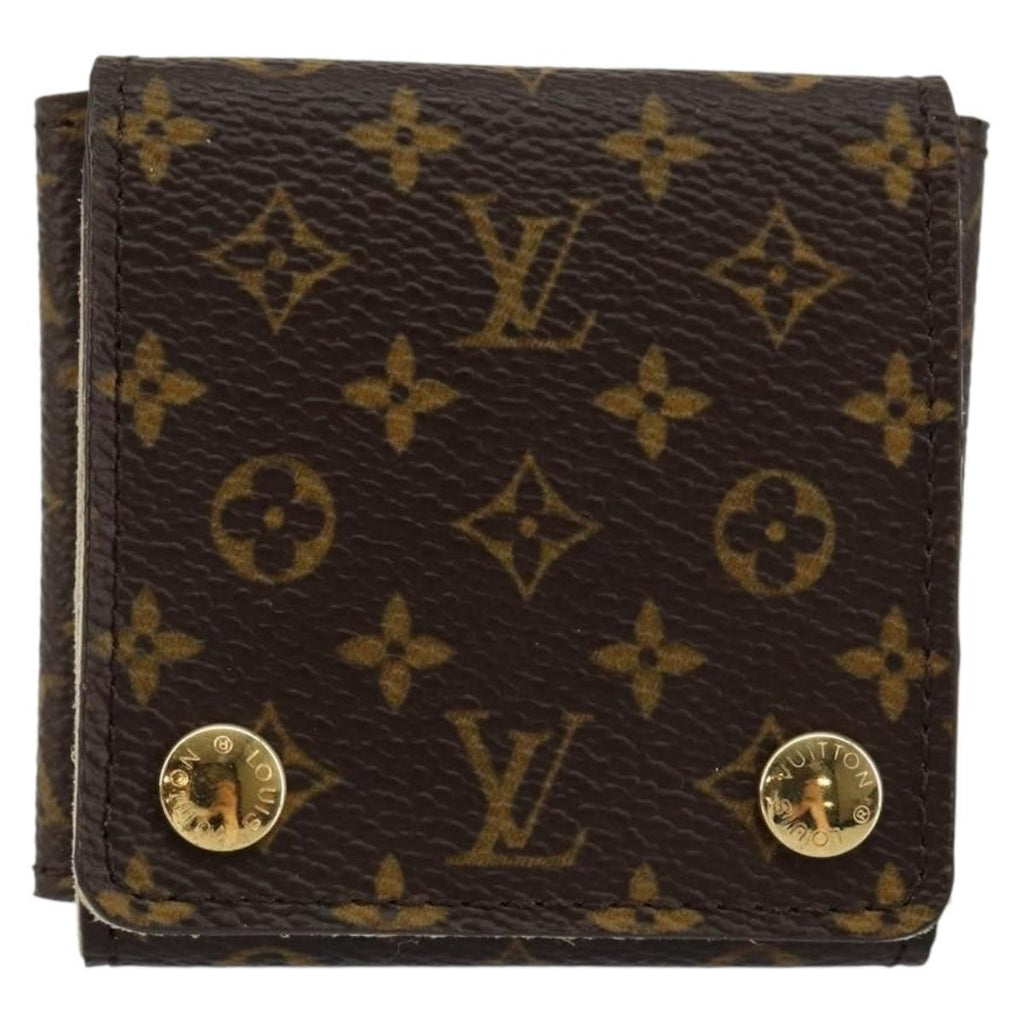Louis Vuitton Case Jewelry Box Canvas Brown Canvas Wallets Accessory (Pre-Owned)