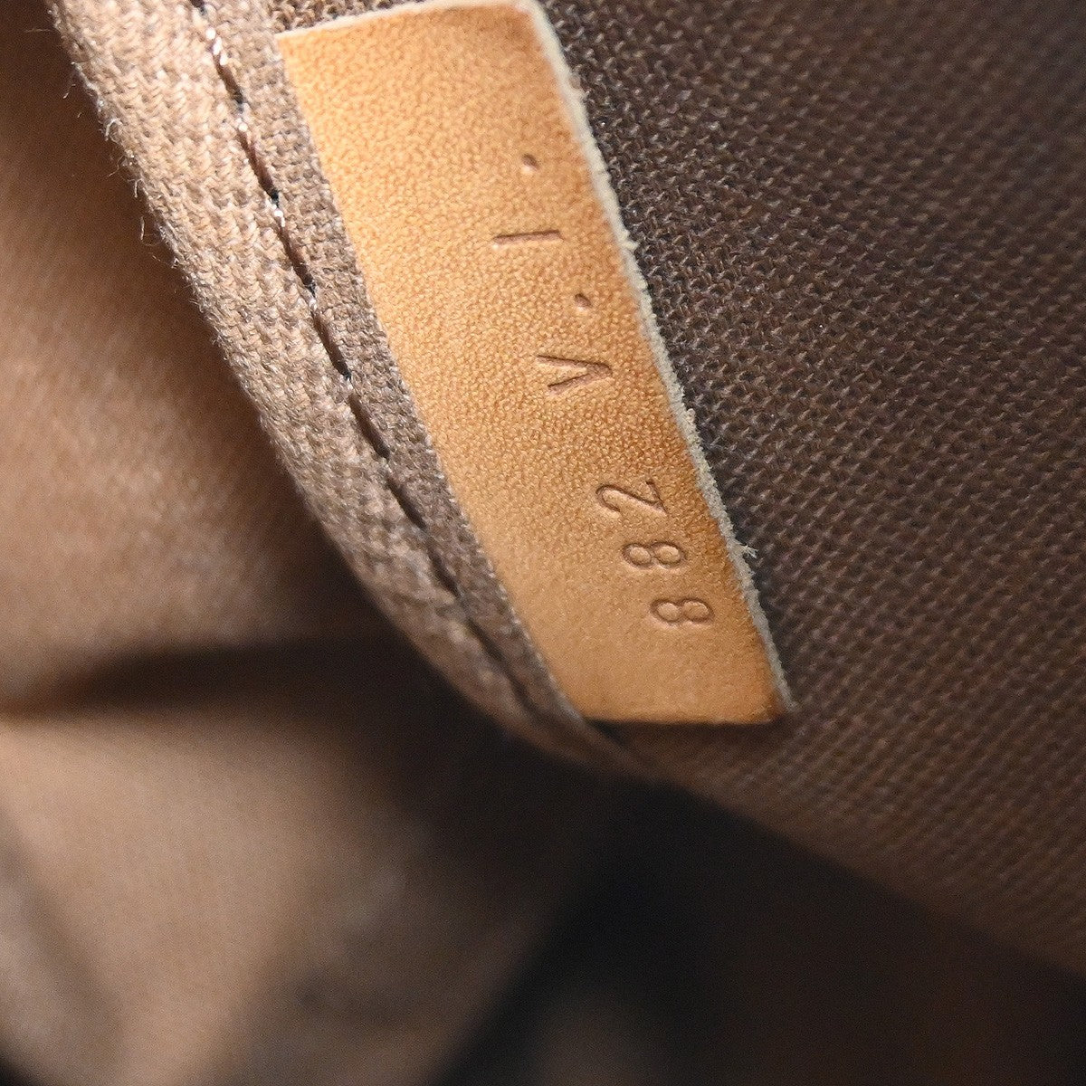 Louis Vuitton Saumur Handbag Monogram Canvas Brown Canvas Shoulder Bag Bag (Pre-Owned)