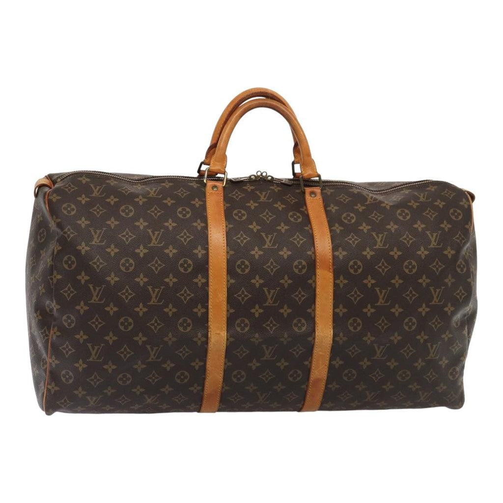 Louis Vuitton Keepall Bag Monogram Canvas Brown Canvas Travel Bag Bag (Pre-Owned)