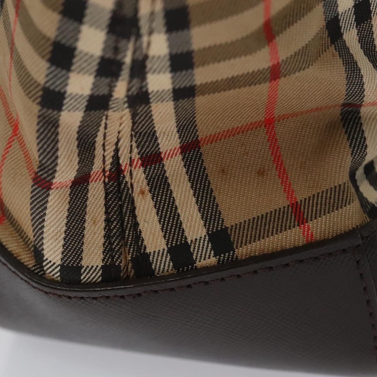 Burberry Nova Check Handbag Nova Check Canvas And Leather Beige Canvas Handbag (Pre-Owned)