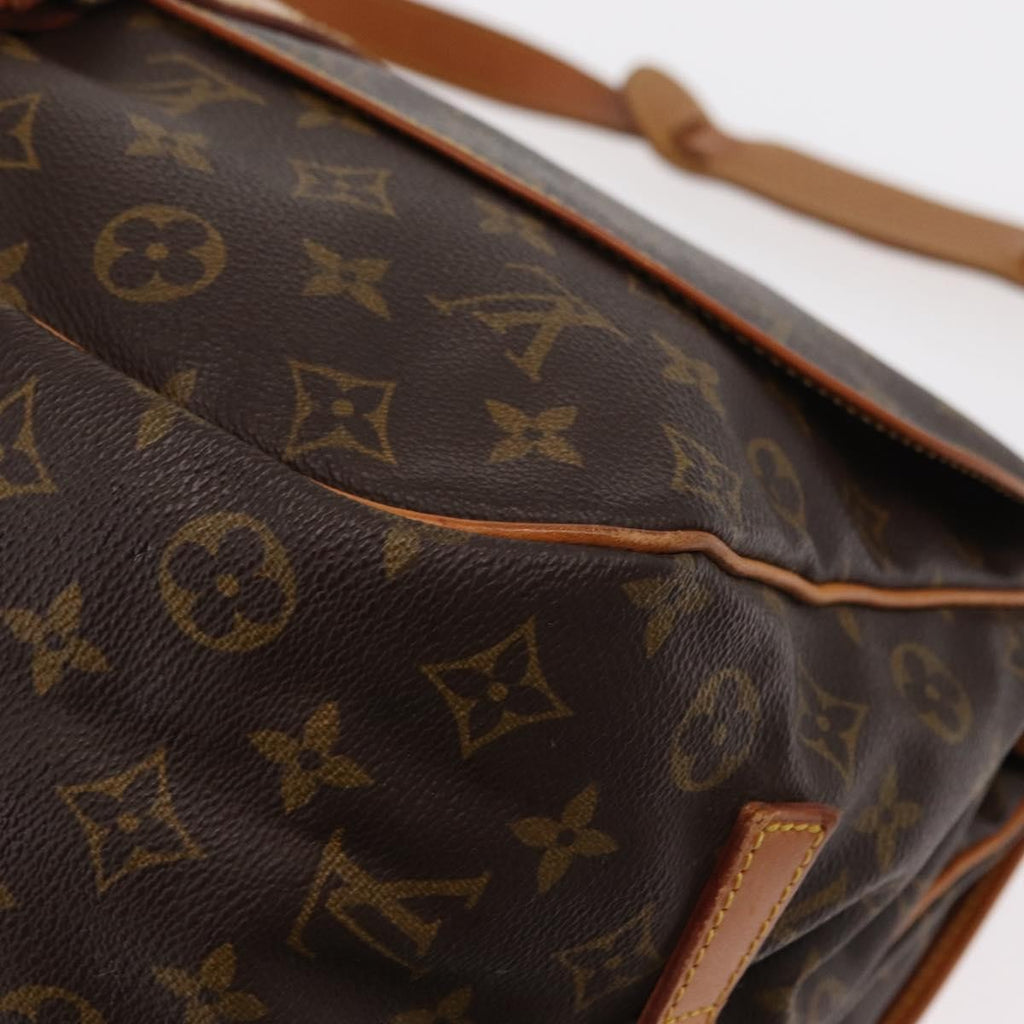 Louis Vuitton Saumur Handbag Monogram Canvas Brown Canvas Shoulder Bag Bag (Pre-Owned)