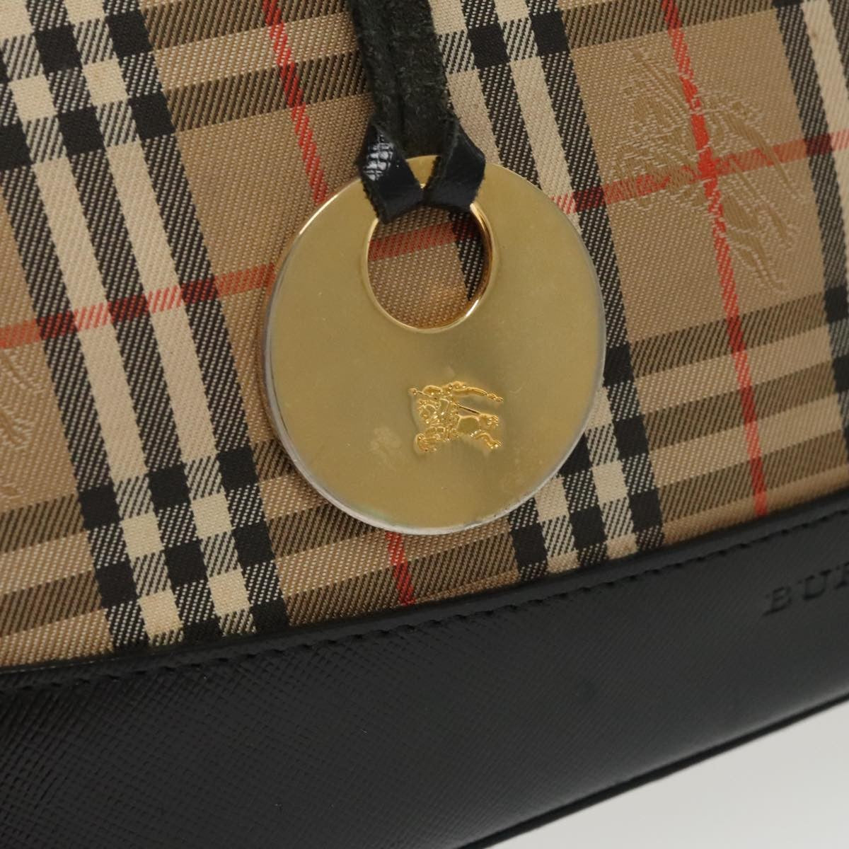 Burberry Nova Check Handbag Nova Check Canvas Beige Canvas Handbag (Pre-Owned)