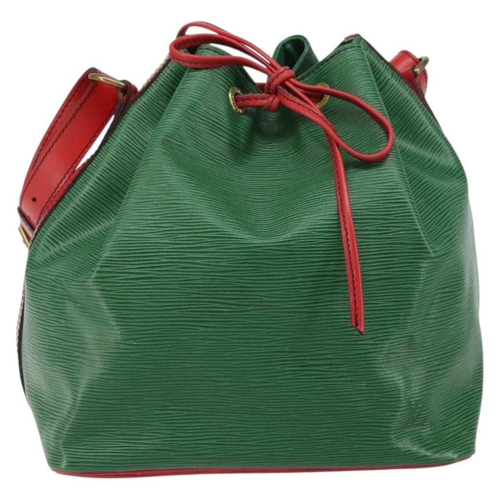 Louis Vuitton Bicolor Petit Noe Handbag Epi Leather Green Leather Shoulder Bag Bag (Pre-Owned)