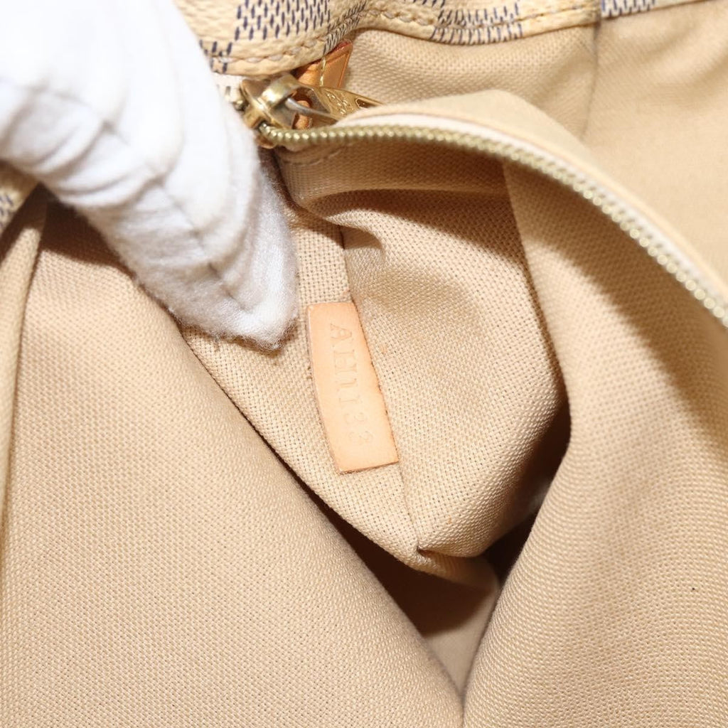 Louis Vuitton Soffi Handbag Damier Beige Canvas Handbag (Pre-Owned)