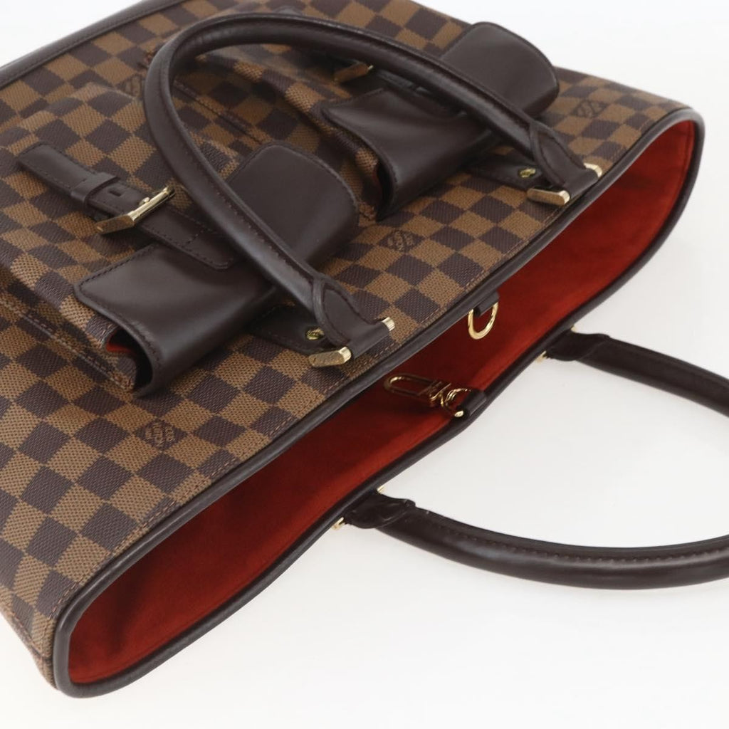 Louis Vuitton Manosque Handbag Damier Brown Canvas Tote Bag Bag (Pre-Owned)