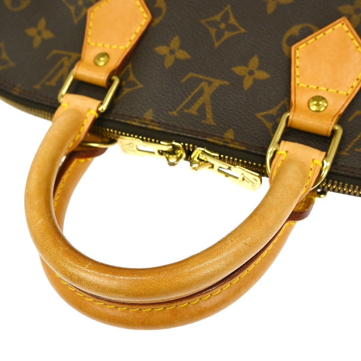Louis Vuitton Alma Handbag Monogram Canvas Brown Canvas Handbag (Pre-Owned)