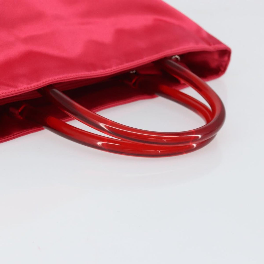 Prada Vintage Handbag Satin Red Satin Handbag (Pre-Owned)