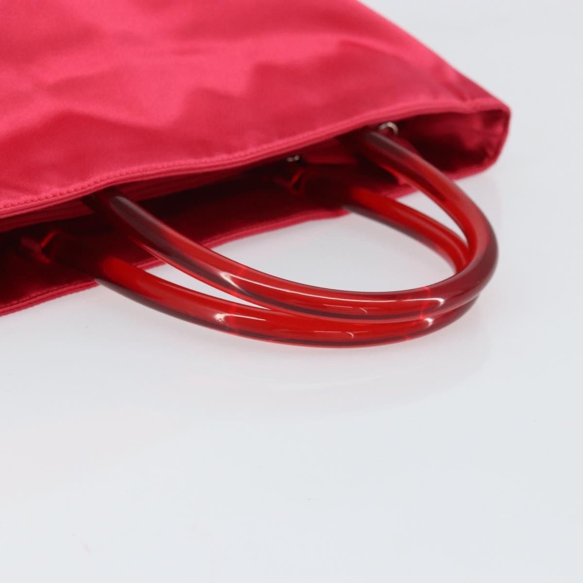 Prada Vintage Handbag Satin Red Satin Handbag (Pre-Owned)