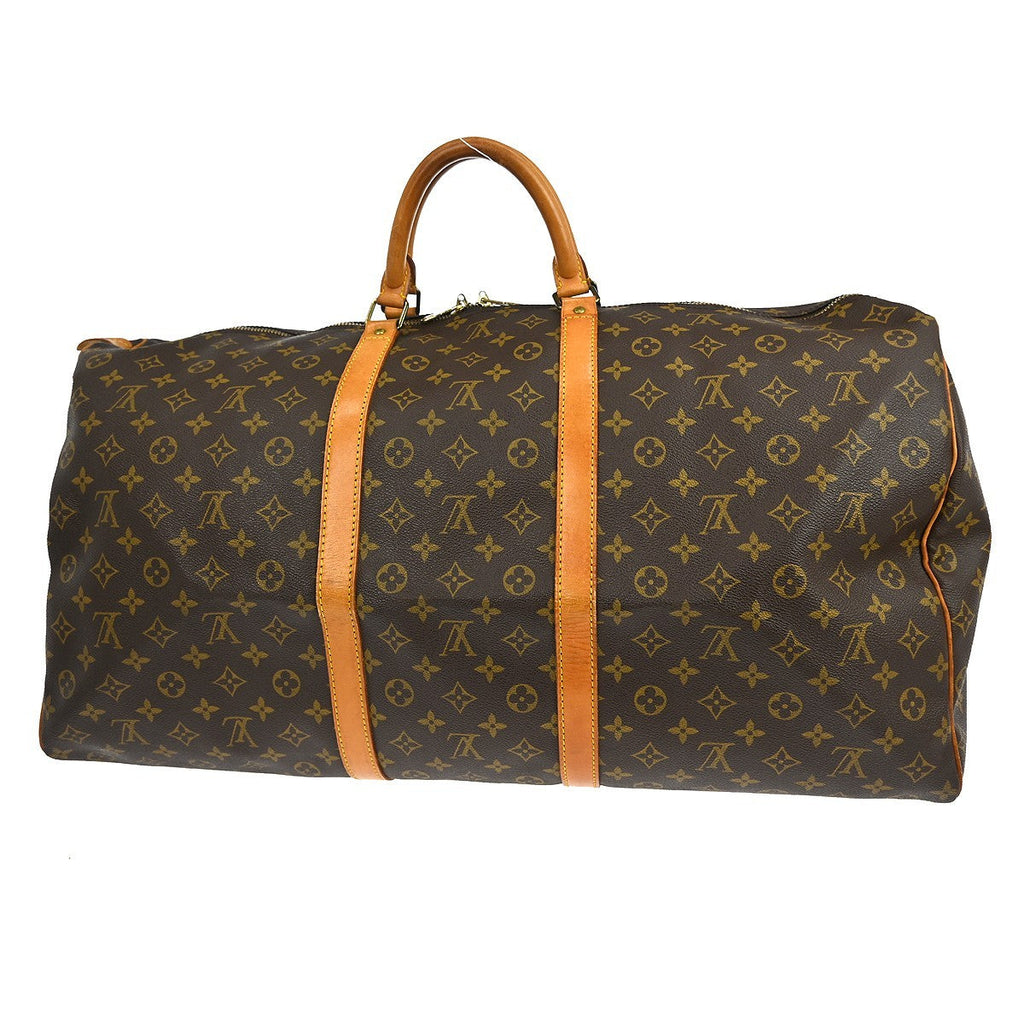Louis Vuitton Keepall Bag Monogram Canvas Brown Canvas Travel Bag Bag (Pre-Owned)
