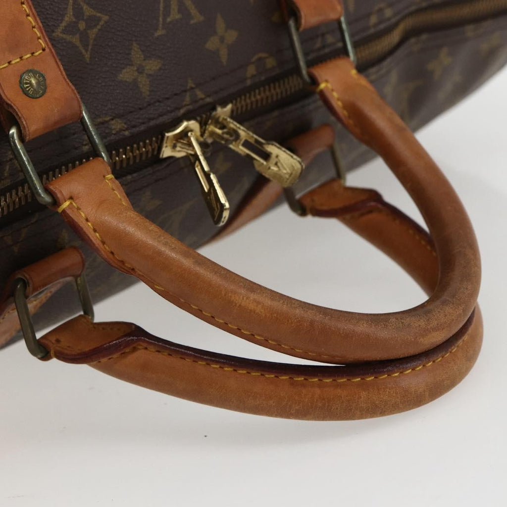 Louis Vuitton Keepall Bag Monogram Canvas Brown Canvas Travel Bag Bag (Pre-Owned)