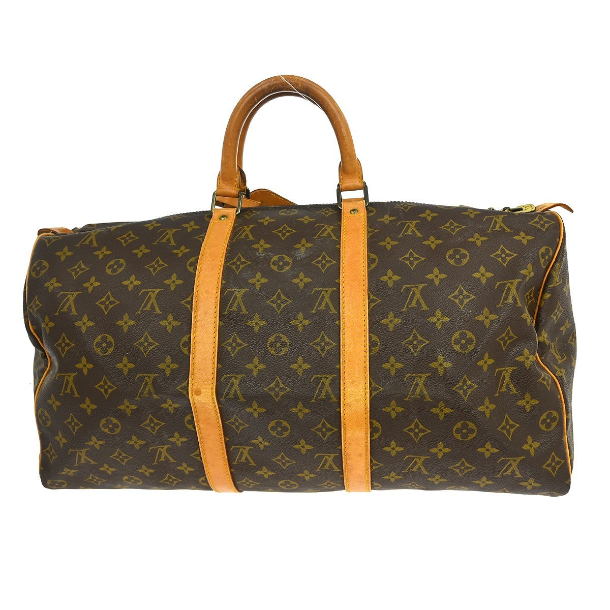Louis Vuitton Keepall Bag Monogram Canvas Brown Canvas Travel Bag Bag (Pre-Owned)