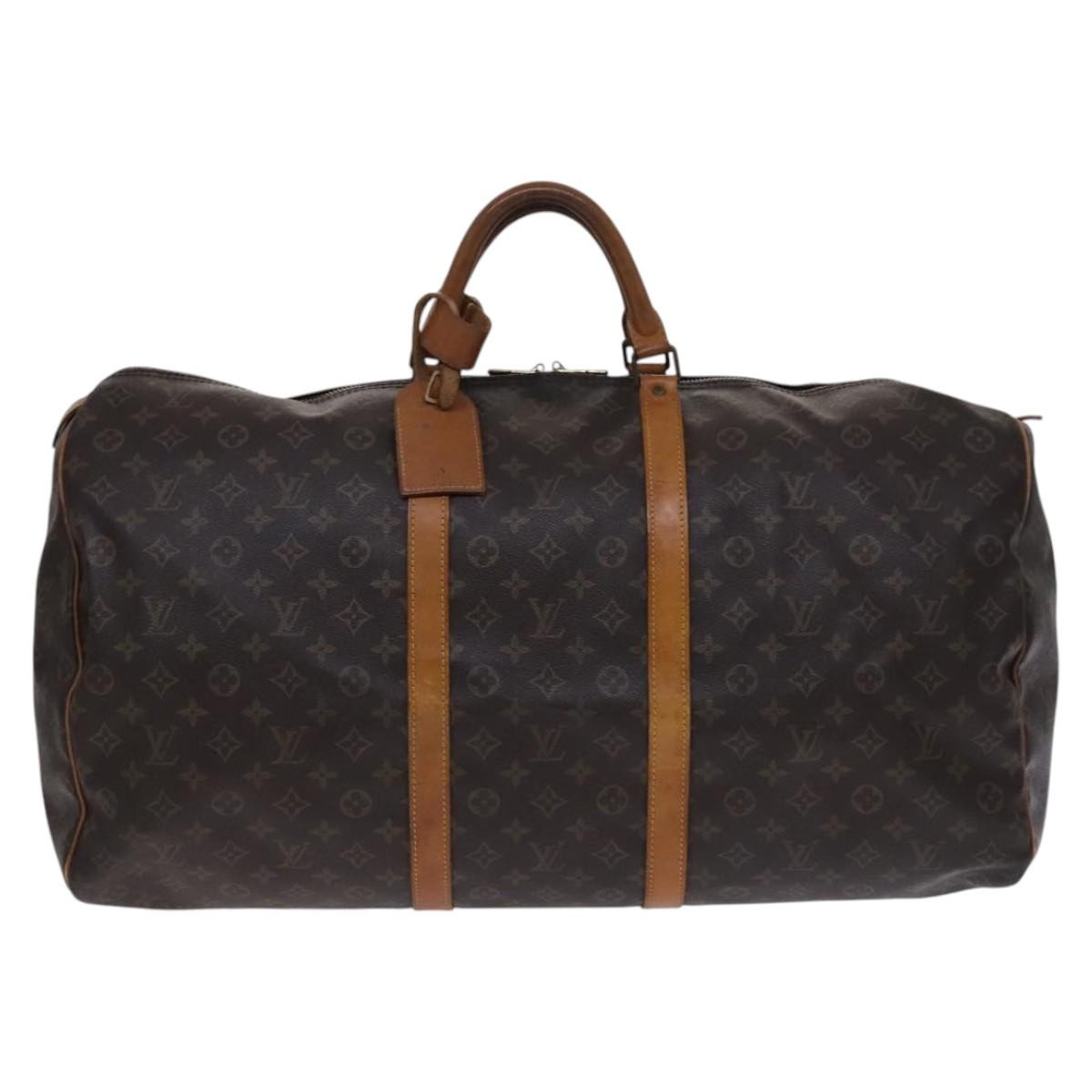 Louis Vuitton Keepall Bag Monogram Canvas Brown Canvas Travel Bag Bag (Pre-Owned)