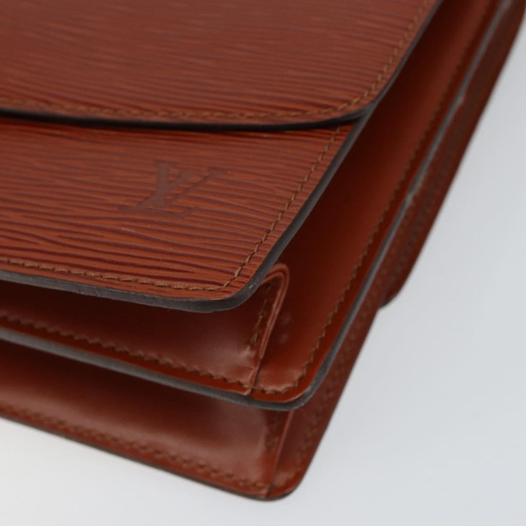Louis Vuitton Grenelle Shoulder Bag Epi Leather Brown Leather Shoulder Bag Bag (Pre-Owned)
