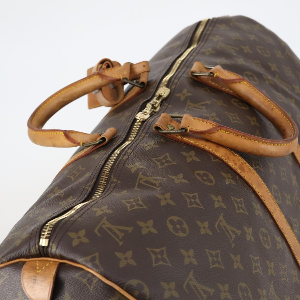 Louis Vuitton Keepall Bag Monogram Canvas Brown Canvas Travel Bag Bag (Pre-Owned)