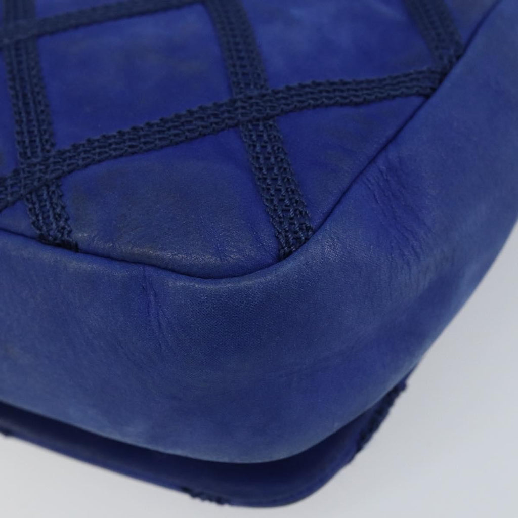 Chanel Diamond Stitch Chain Flap Bag Quilted Iridescent Calfskin Blue Leather Shoulder Bag Bag (Pre-Owned)