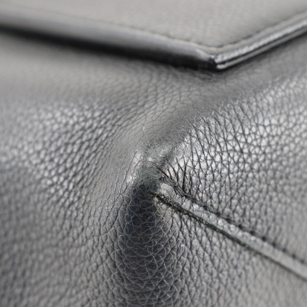 Louis Vuitton Lockme Handbag Leather Black Leather Handbag (Pre-Owned)