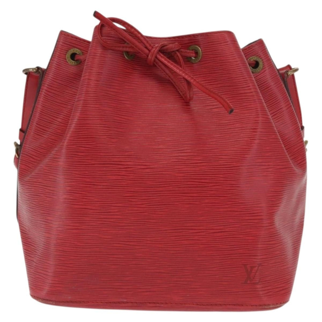Louis Vuitton Petit Noe Handbag Epi Leather Red Leather Shoulder Bag Bag (Pre-Owned)