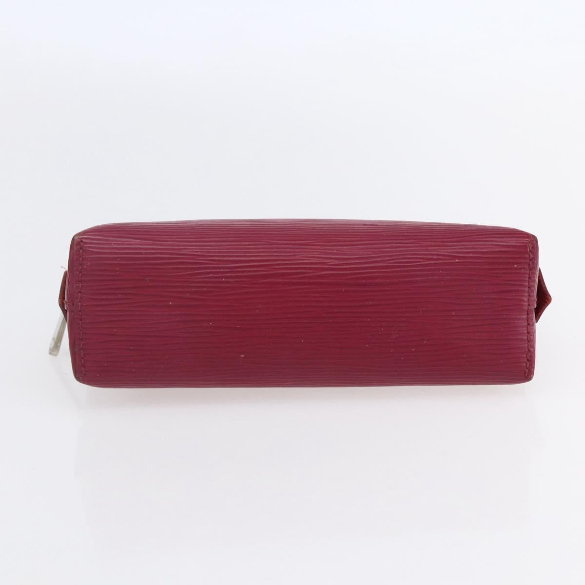 Louis Vuitton Cosmetic Pouch Epi Leather Burgundy Leather Clutche & Pouche Bag (Pre-Owned)