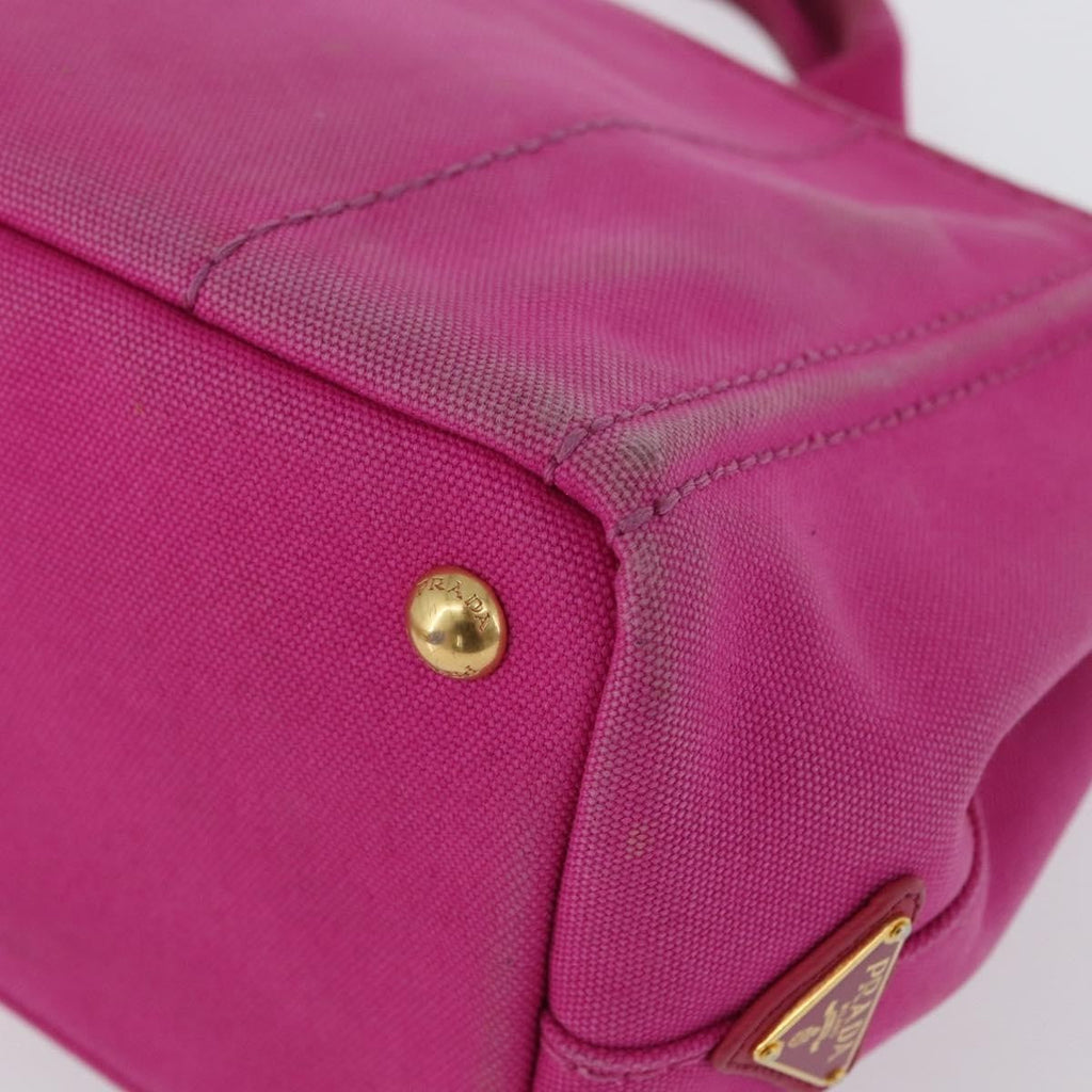 Prada Canapa Tote Canvas Pink Canvas Tote Bag Bag (Pre-Owned)