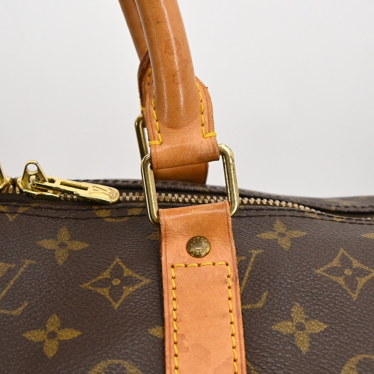 Louis Vuitton Keepall Bandouliere Bag Monogram Canvas Brown Canvas Travel Bag Bag (Pre-Owned)