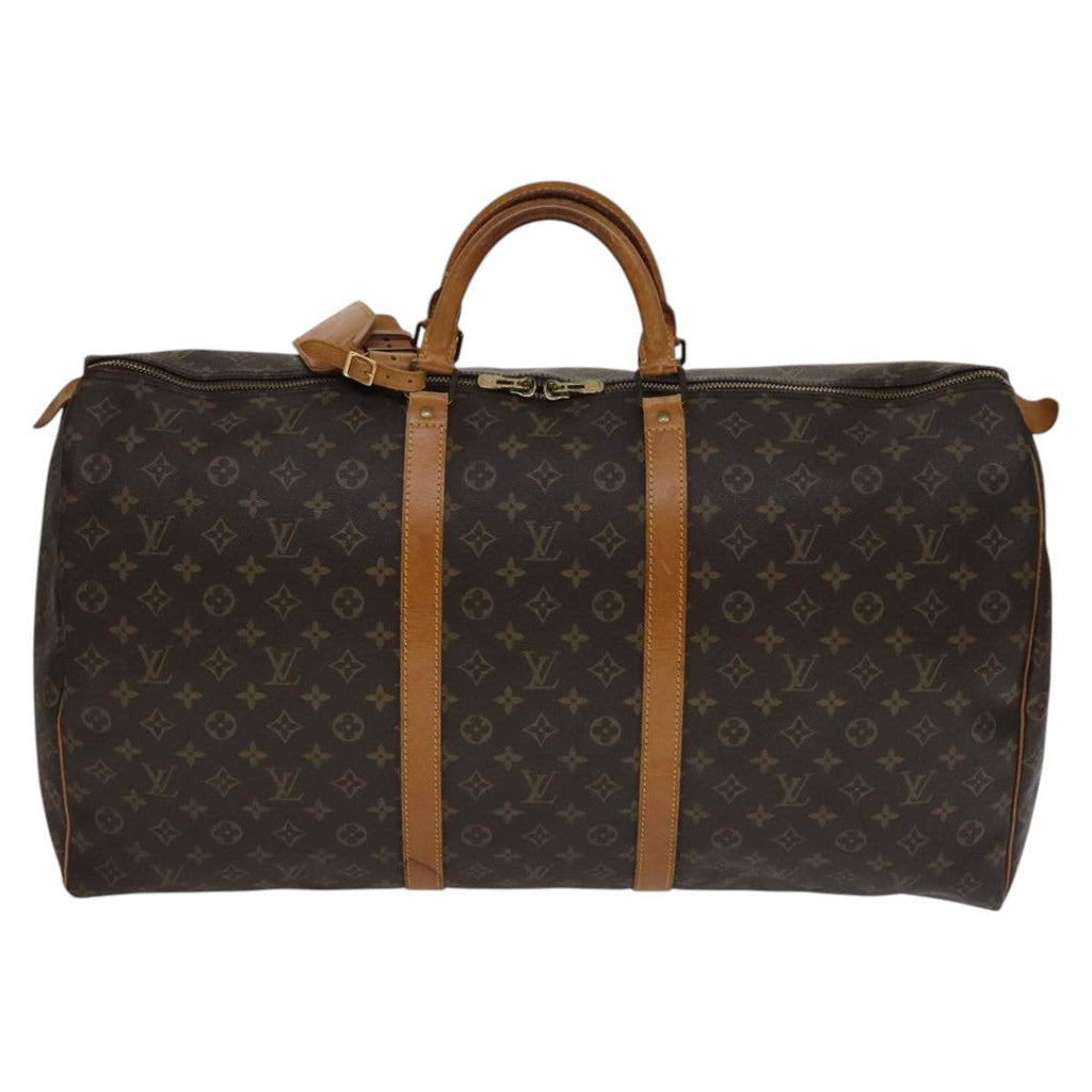 Louis Vuitton Keepall Bag Monogram Canvas Brown Canvas Travel Bag Bag (Pre-Owned)