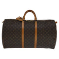 Louis Vuitton Keepall Bag Monogram Canvas Brown Canvas Travel Bag Bag (Pre-Owned)