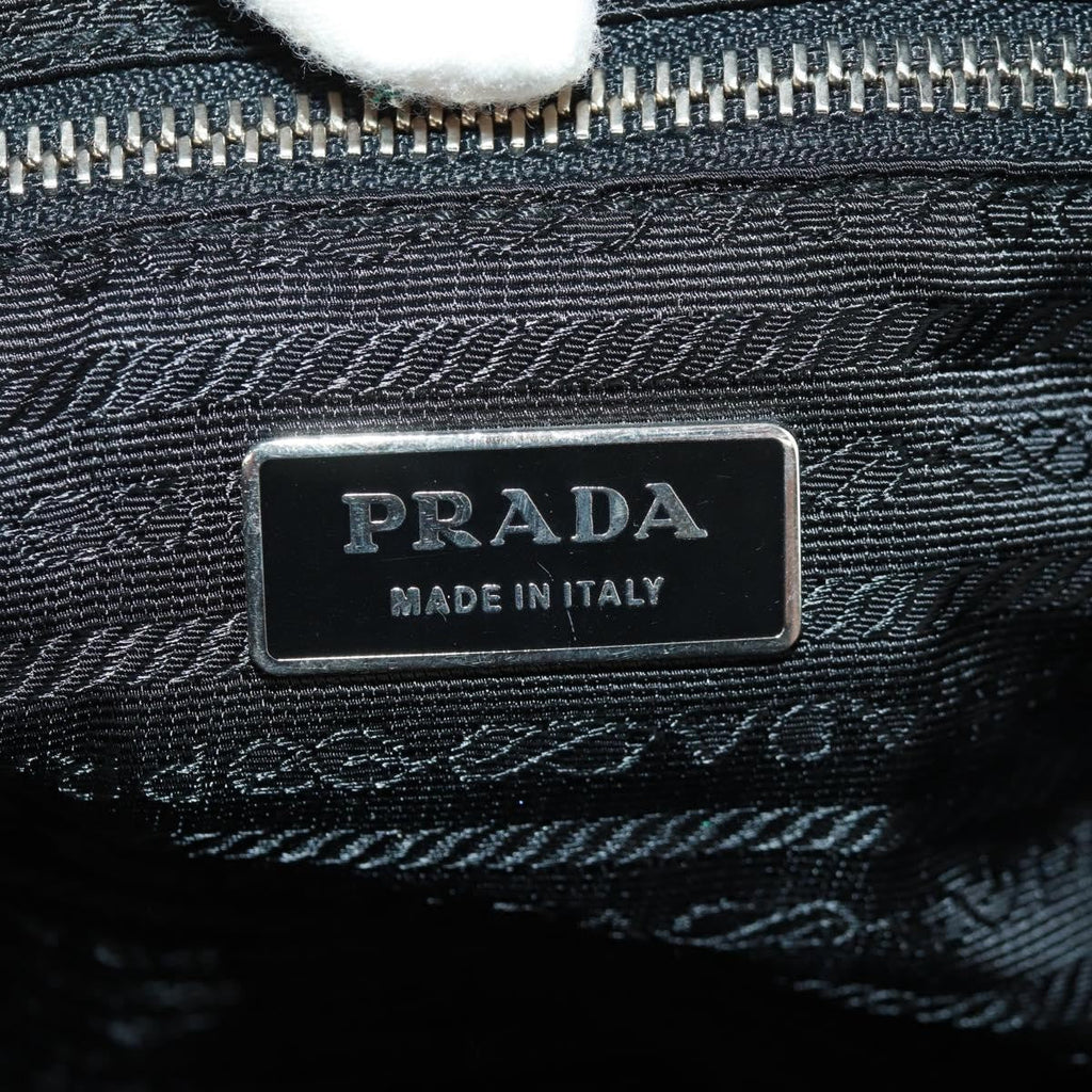 Prada Double Pocket Drawstring Shoulder Bag Tessuto Black Nylon Shoulder Bag Bag (Pre-Owned)