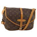 Louis Vuitton Saumur Handbag Monogram Canvas Brown Canvas Shoulder Bag Bag (Pre-Owned)