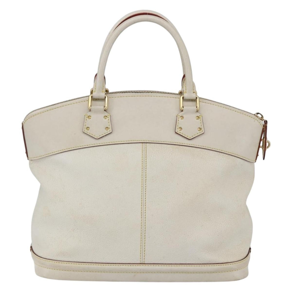 Louis Vuitton Suhali Lockit Handbag Leather White Leather Tote Bag Bag (Pre-Owned)