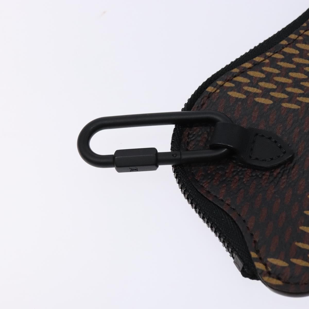 Louis Vuitton Nigo Duck Coin Holder Printed Leather And Limited Edition Giant Damier Black Canvas Wallets Accessory (Pre-Owned)