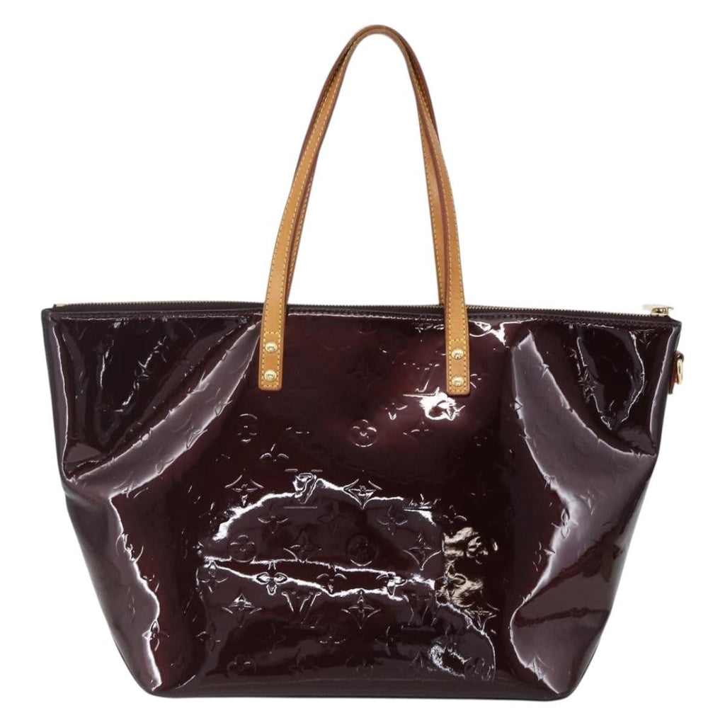 Louis Vuitton Bellevue Handbag Monogram Vernis Purple Patent_Leather Tote Bag Bag (Pre-Owned)