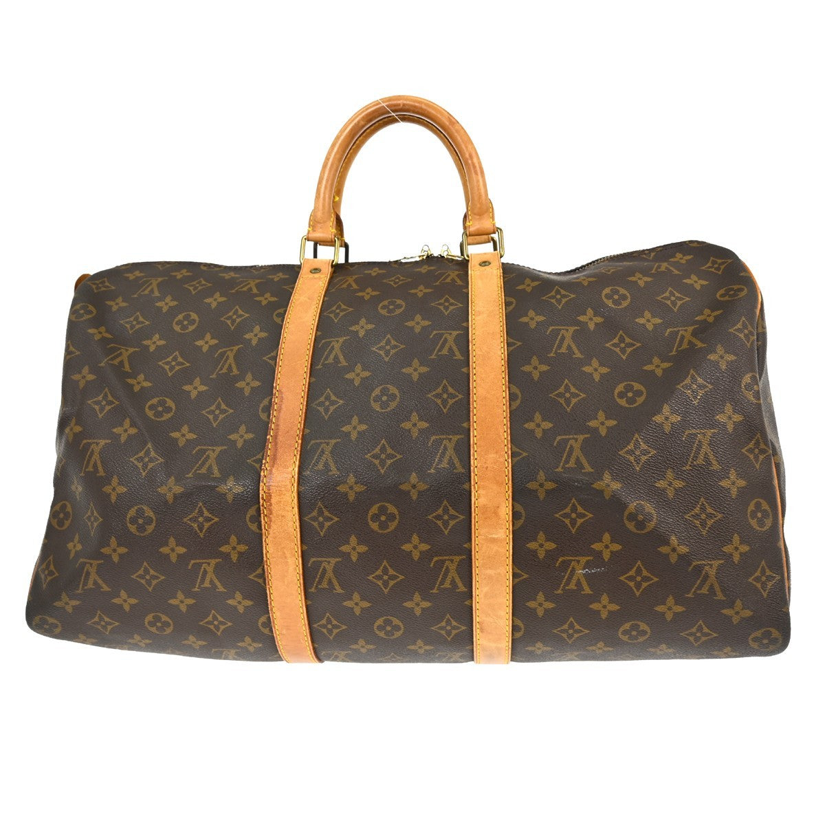 Louis Vuitton Keepall Bag Monogram Canvas Brown Canvas Travel Bag Bag (Pre-Owned)