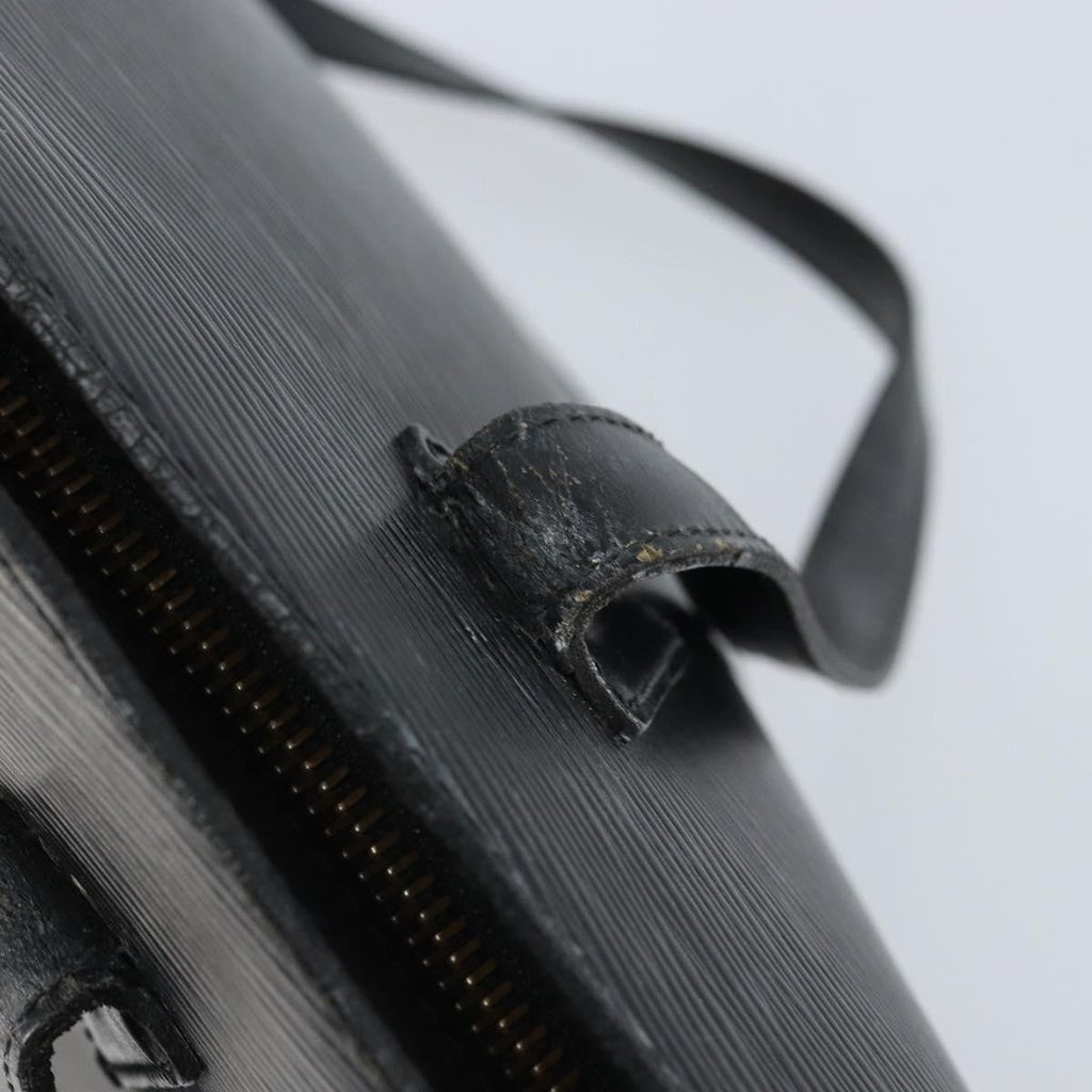 Louis Vuitton Saint Jacques Handbag Epi Leather Black Leather Shoulder Bag Bag (Pre-Owned)