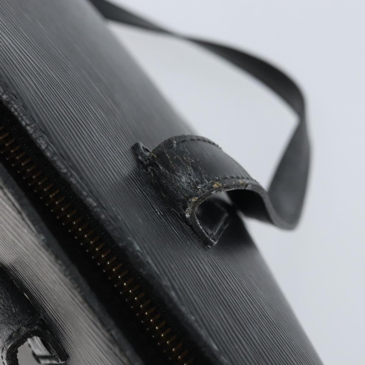 Louis Vuitton Saint Jacques Handbag Epi Leather Black Leather Shoulder Bag Bag (Pre-Owned)