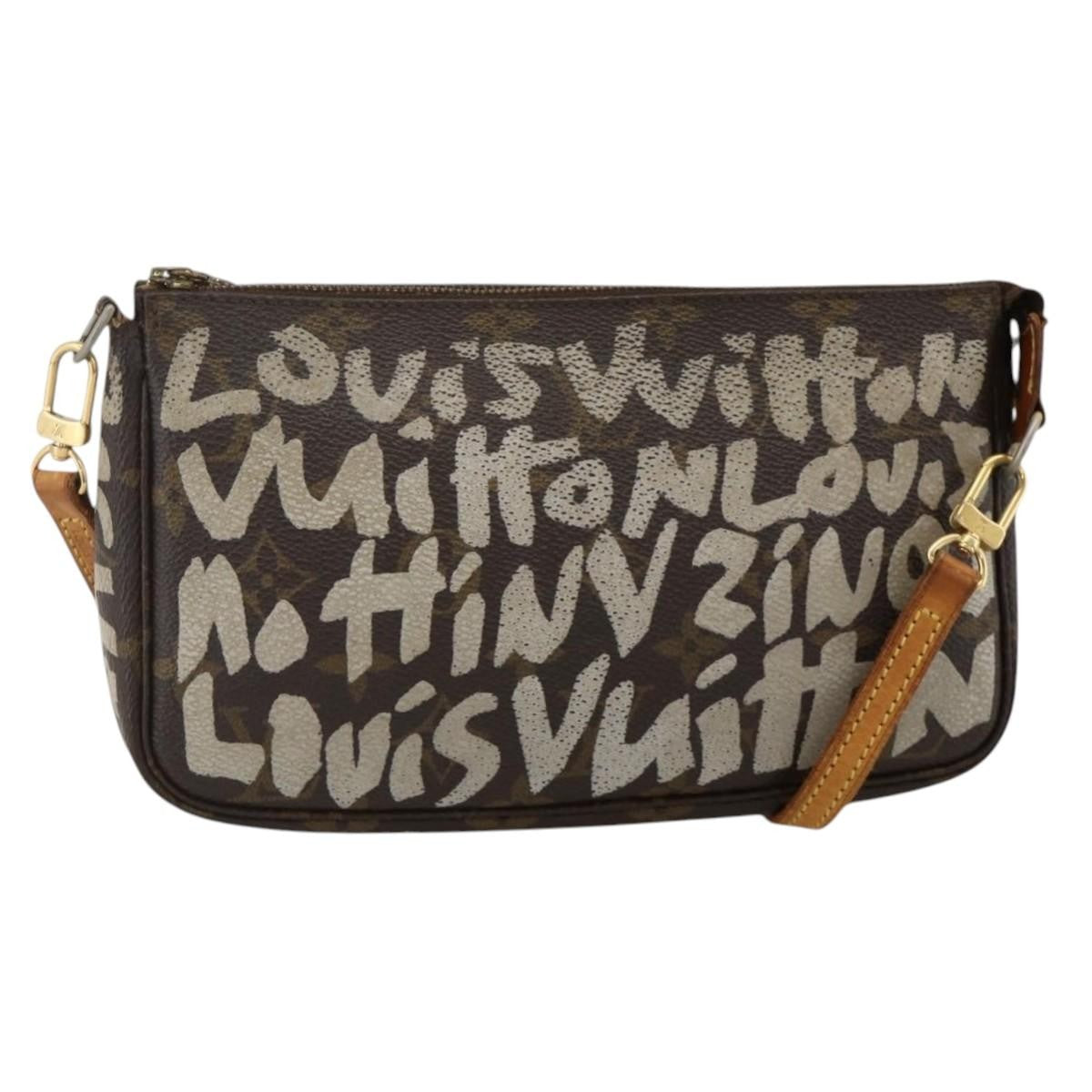 Louis Vuitton Pochette Accessoires Limited Edition Monogram Graffiti Brown Canvas Clutche & Pouche Bag (Pre-Owned)