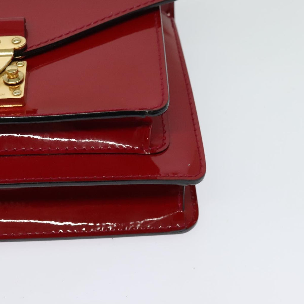 Louis Vuitton Monceau Handbag Vernis Red Patent_Leather Handbag (Pre-Owned)
