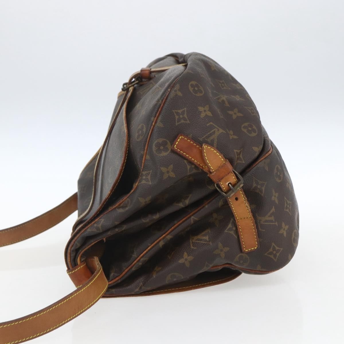 Louis Vuitton Saumur Handbag Monogram Canvas Brown Canvas Shoulder Bag Bag (Pre-Owned)