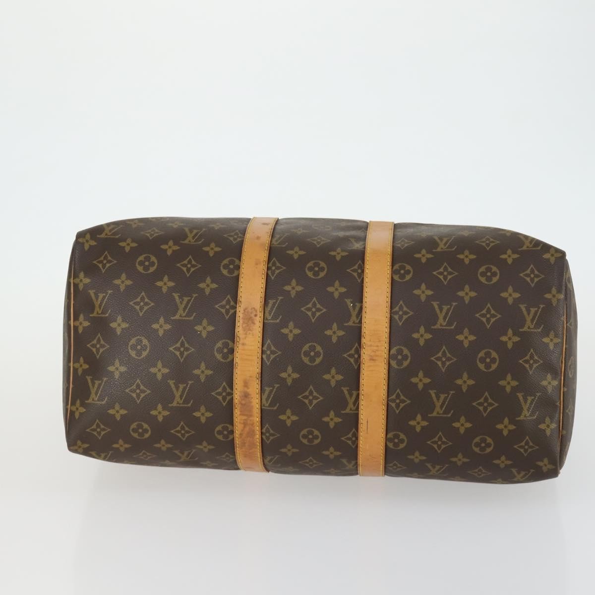 Louis Vuitton Keepall Bag Monogram Canvas Brown Canvas Travel Bag Bag (Pre-Owned)